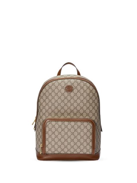 gucci beige gg supreme backpack|gucci supreme canvas backpack.